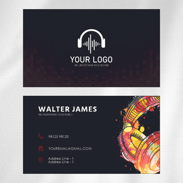 DJ Visiting Card Design