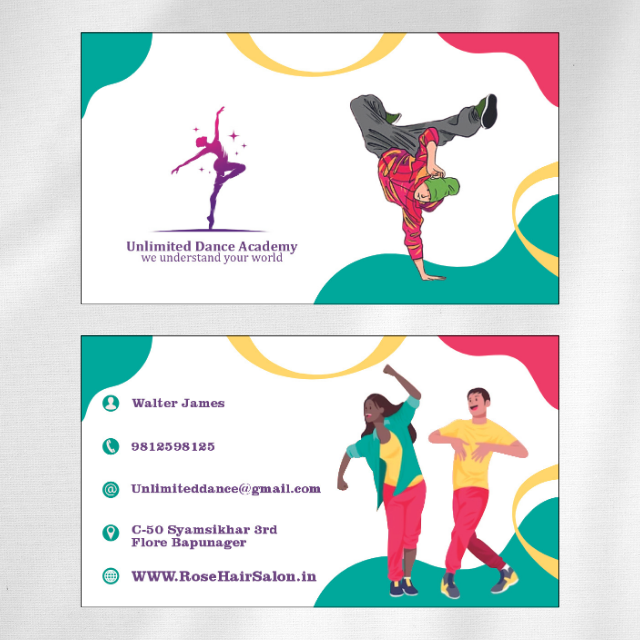 Dancer Visiting Card Design