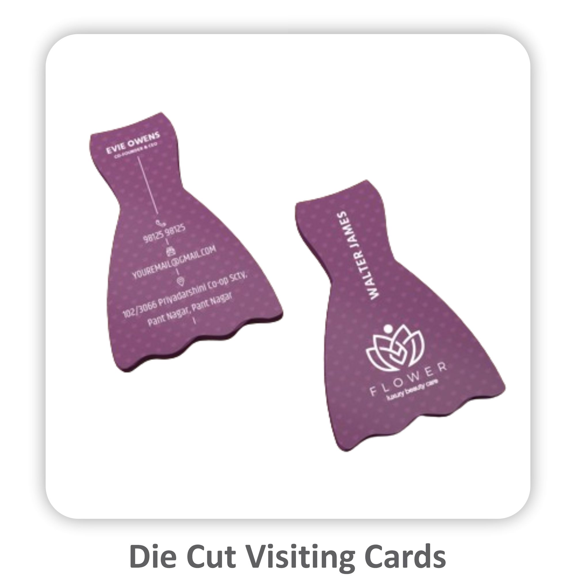 Die Cut Visiting Cards