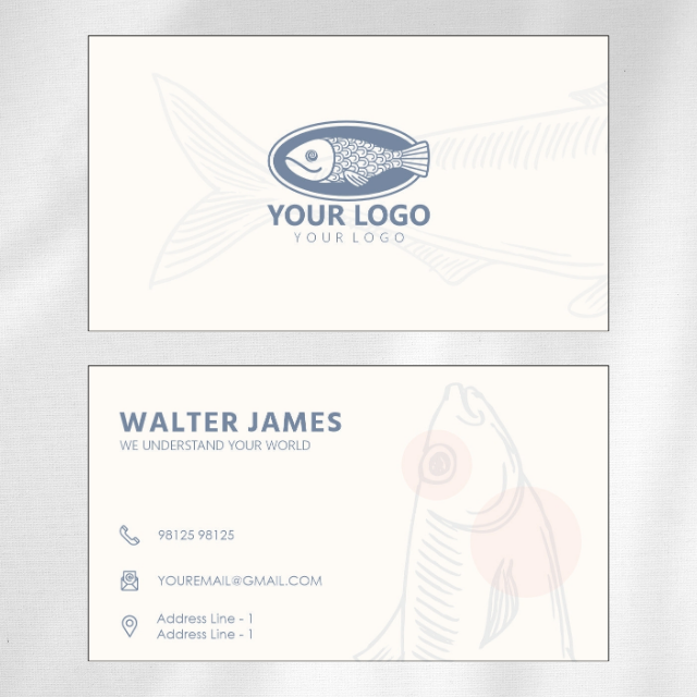 Fishshop Visiting Card Design