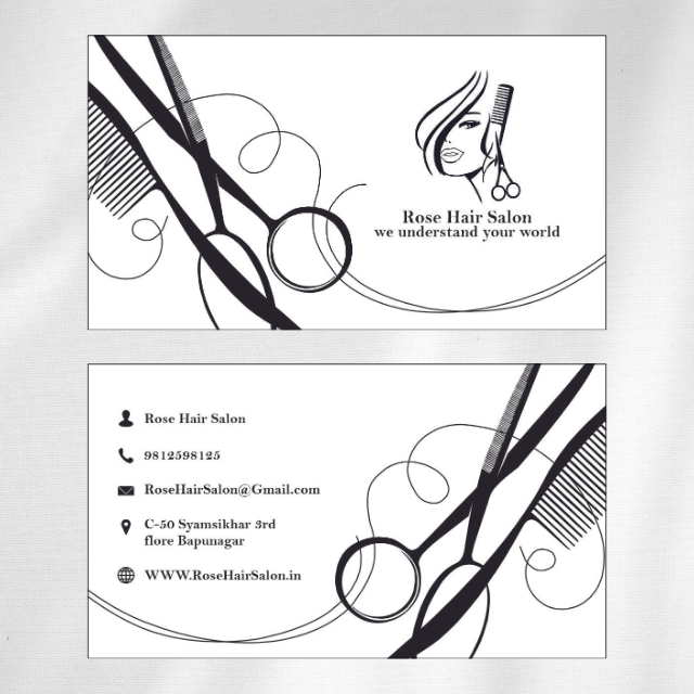 Hair Salon Visiting Card Design