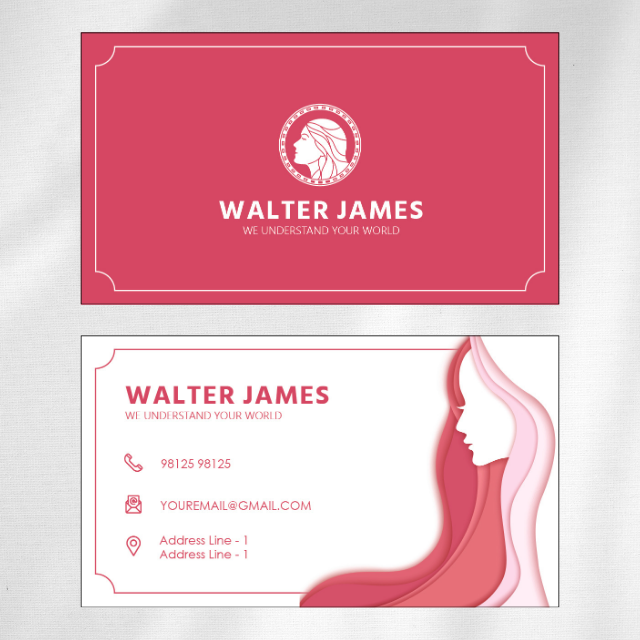 Makeup Artist Visiting Card Design