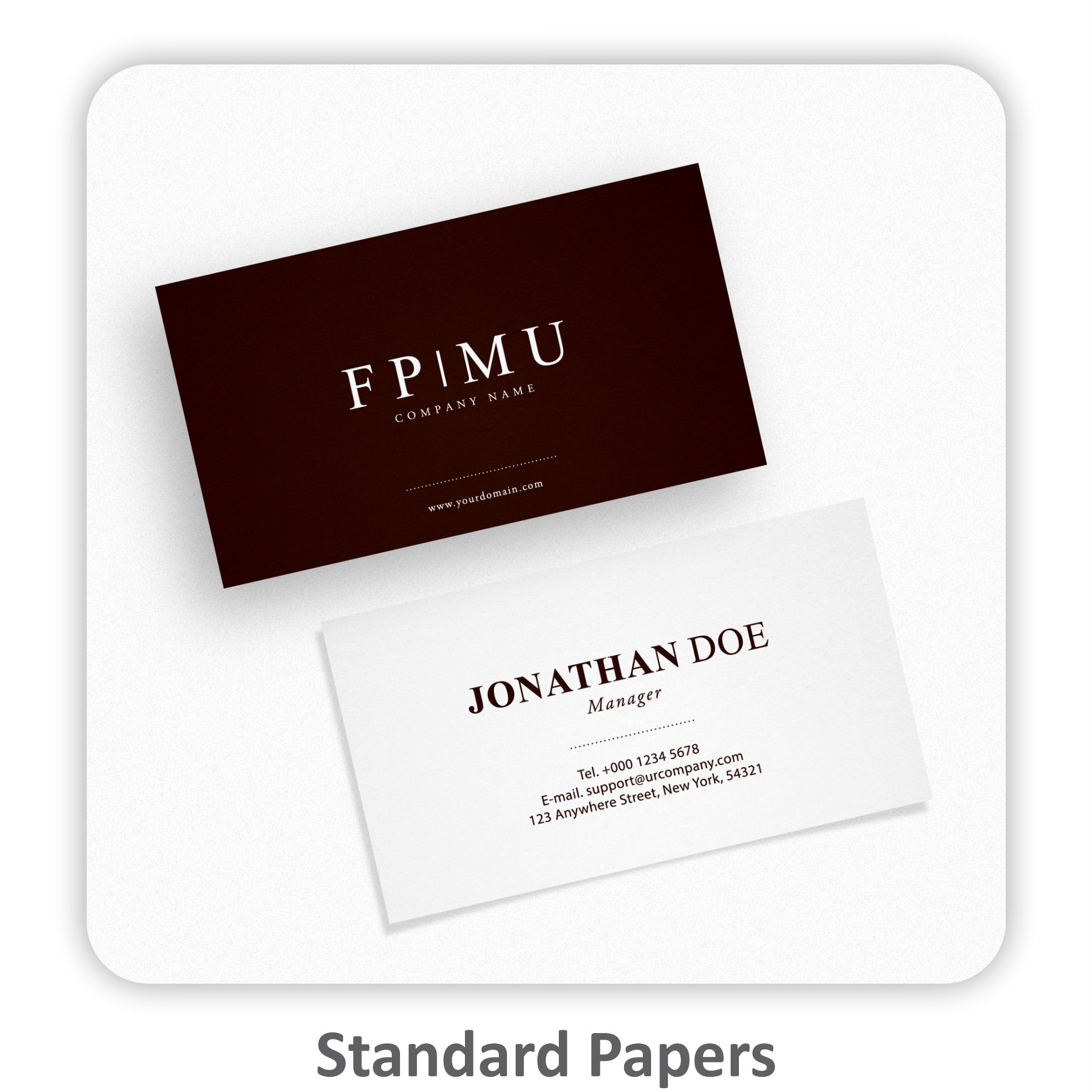 Standard Paper Visiting Cards