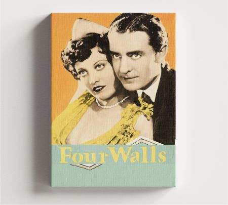 Four Walls Movie Wall Canvas Mockup