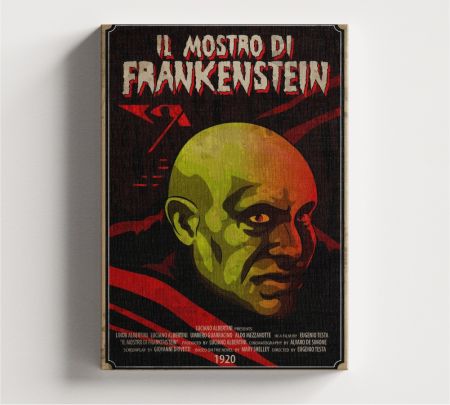 IL Mostro Di Frankenstein Movie Wall Canvas Mockup