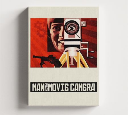 Man with a Movie Camera Movie Wall Canvas Mockup