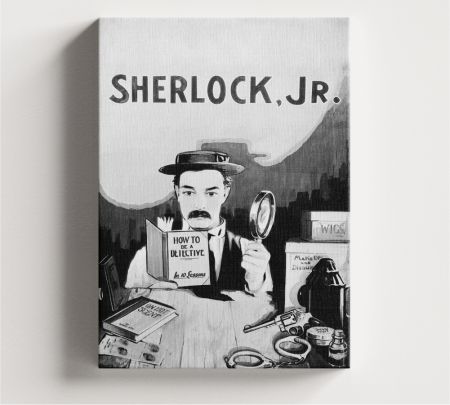 Sherlock Jr. Movie Wall Art Canvas Mockup