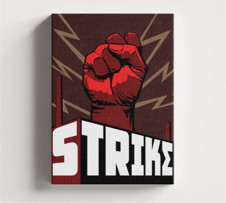 Strike (1925) Movie Wall Art Canvas Mockup