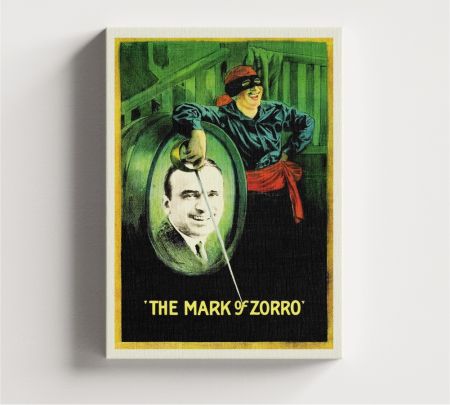 The Mark of Zorro (1920) Movie Wall Canvas Mockup