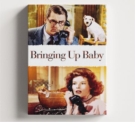 Bringing Up Baby Movie Wall Art Canvas Mockup