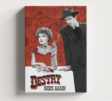 Destry Rides Again Movie Wall Art Canvas Mockup