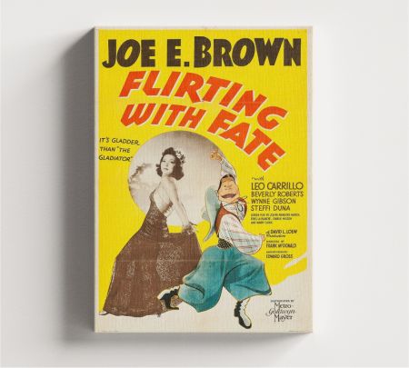 Flirting with Fate Movie Wall Art Canvas Mockup