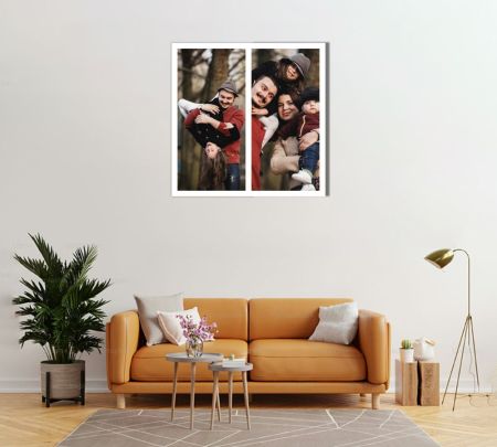 2 Photo Collage Canvas Mockup