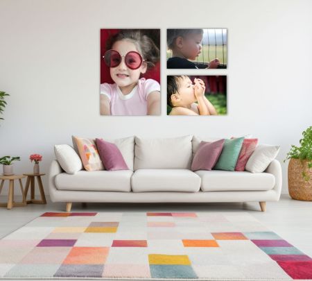 3 Panel Wall Display Canvas 38"x26" Mockup
