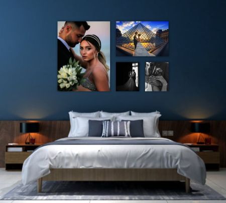 4 Panel Wall Display Canvas 38"x24" Mockup