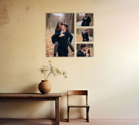 4 Panel Wall Display Canvas 40"x37" Mockup