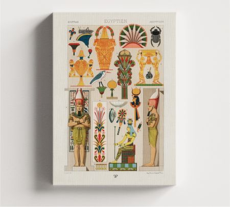 Ancient Egyptian Wall Art Canvas Mockup