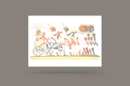 Ethiopian Princess Arrival Thebes Wall Art Canvas Mockup