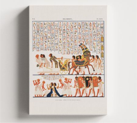 Egyptian Hieroglyphs Wall Art Canvas Mockup