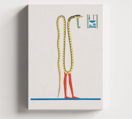 Egyptian Nehebkau Snake Wall Art Canvas Mockup