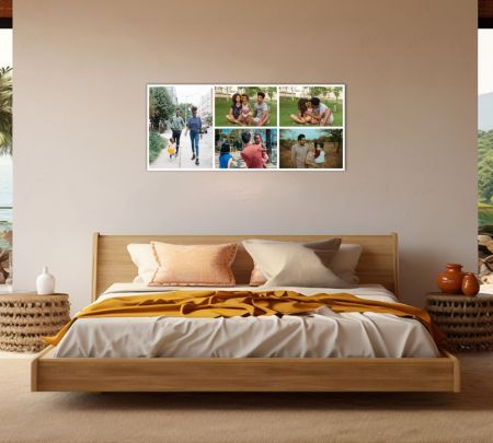 5 Panoramic Photo Collage For Family Mockup