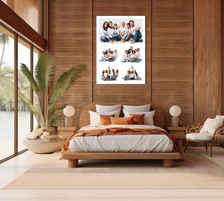 5 Portrait Photo Collage Mockup