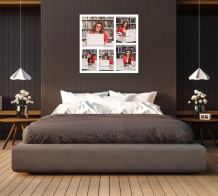 5 Square Photo Collage Canvas