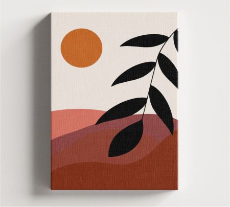 Bohemian Sunset Wall Art Canvas Mockup