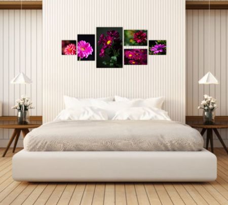 6 Panel Wall Display Canvas 72"x28" Mockup