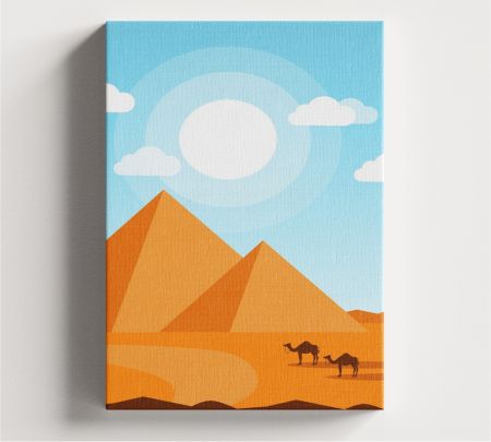 Great Pyramids of Giza Wall Art Canvas Mockup