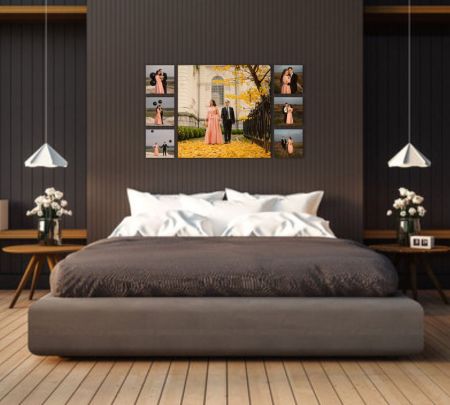 7 Panel Wall Display Canvas 44"x26" Mockup