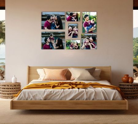7 Panel Wall Display Canvas 47"x32" Mockup