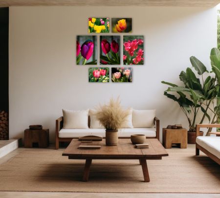 7 Panel Wall Display Canvas 44*46