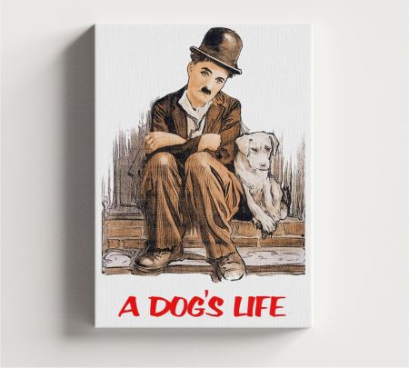 A Dog's Life 1918 Movie Wall Canvas Mockup