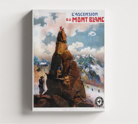 L'Ascension du Mont Blanc Wall Art Canvas Mockup