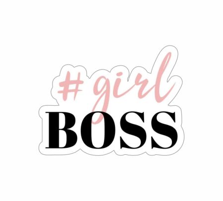 Girl Boss Sticker Mockup