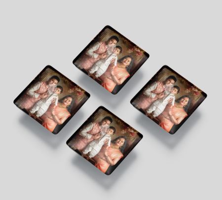 Acrylic Photo Fridge Magnets Mockup