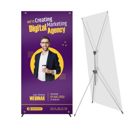 Adjustable X Banner Stand Only Hardware
