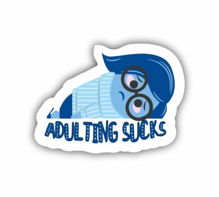 Adulting Sucks Sticker Mockup