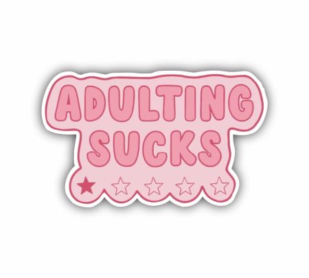 Adulting Sucks 01 Sticker Mockup