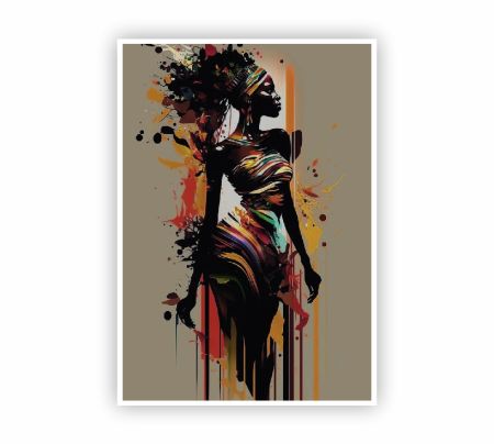 African Royalty Art Poster Mockup