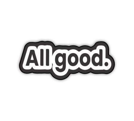 All Good Sticker Mockup