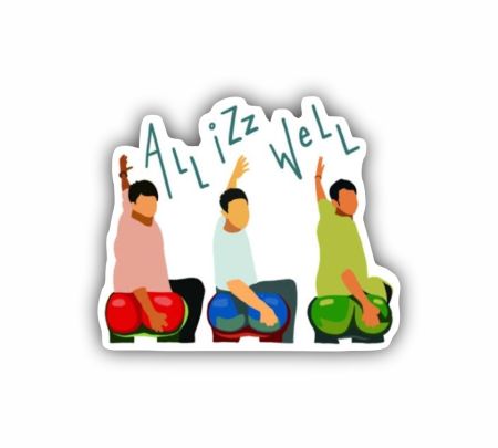 All Izz Well Sticker Mockup