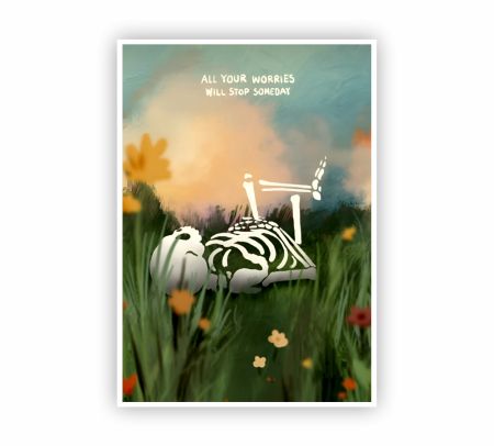All Your Worries Will Stop Someday Poster Mockup