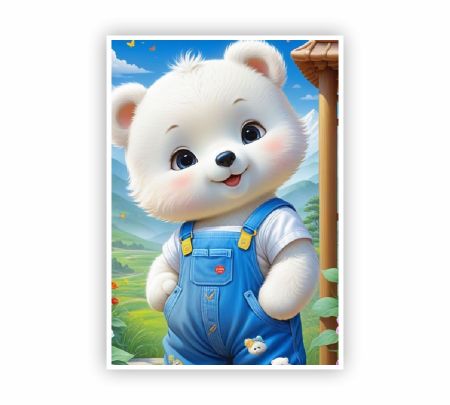 Allure of a White Teddy Bear Poster Mockup