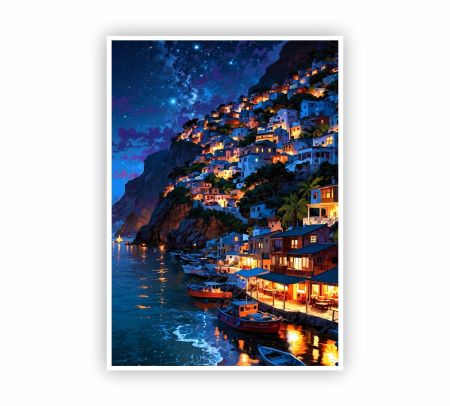 Amalfi Coast Italy Poster Mockup