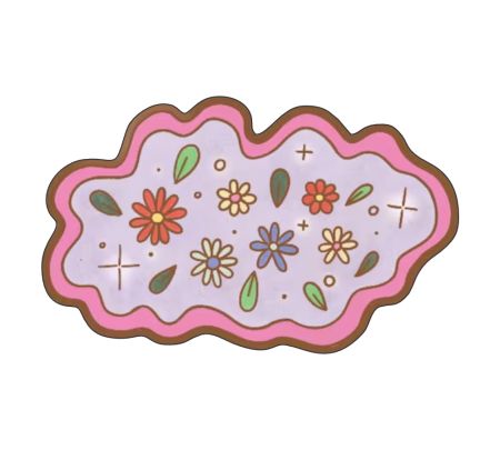 Amiba Flower Sticker Mockup