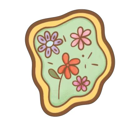 Amiba Flower Sticker Mockup