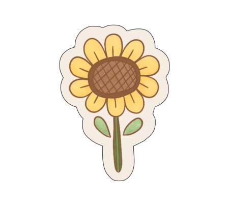 Amiba Flower Sticker Mockup