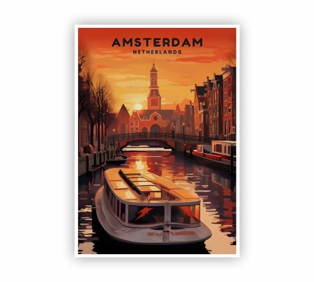 Amsterdam Netherlands Poster Mockup
